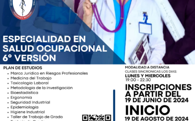 ESPECIALIDAD EN SALUD OCUPACIONAL 6° VERSIÓN