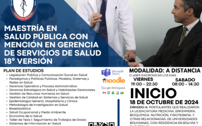 MAESTRÍA EN SALUD PÚBLICA CON MENCIÓN EN GERENCIA DE SERVICIOS DE SALUD 18° VERSIÓN