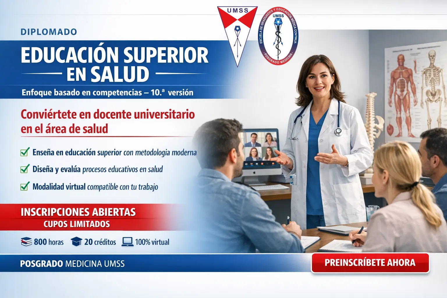 DIPLOMADO EN EDUCACIÓN SUPERIOR EN SALUD, ENFOQUE BASADO EN COMPETENCIAS 10.ª versión