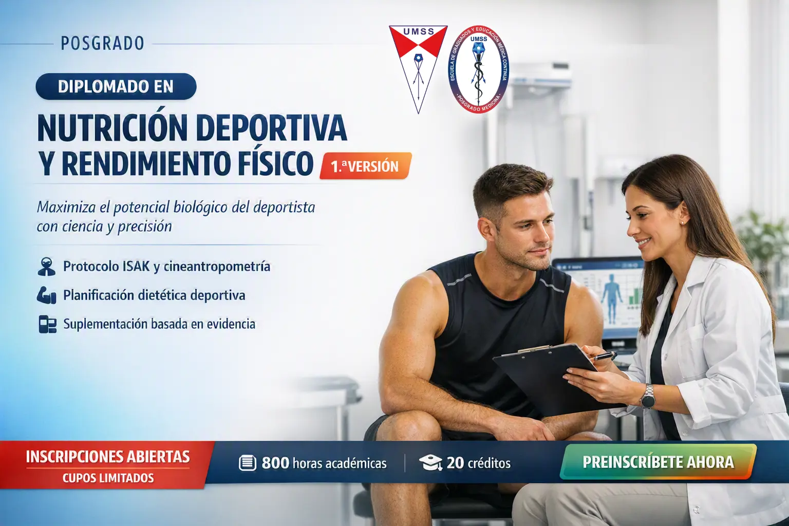 DIPLOMADO EN NUTRICIÓN DEPORTIVA Y RENDIMIENTO FÍSICO 1.ª VERSIÓN