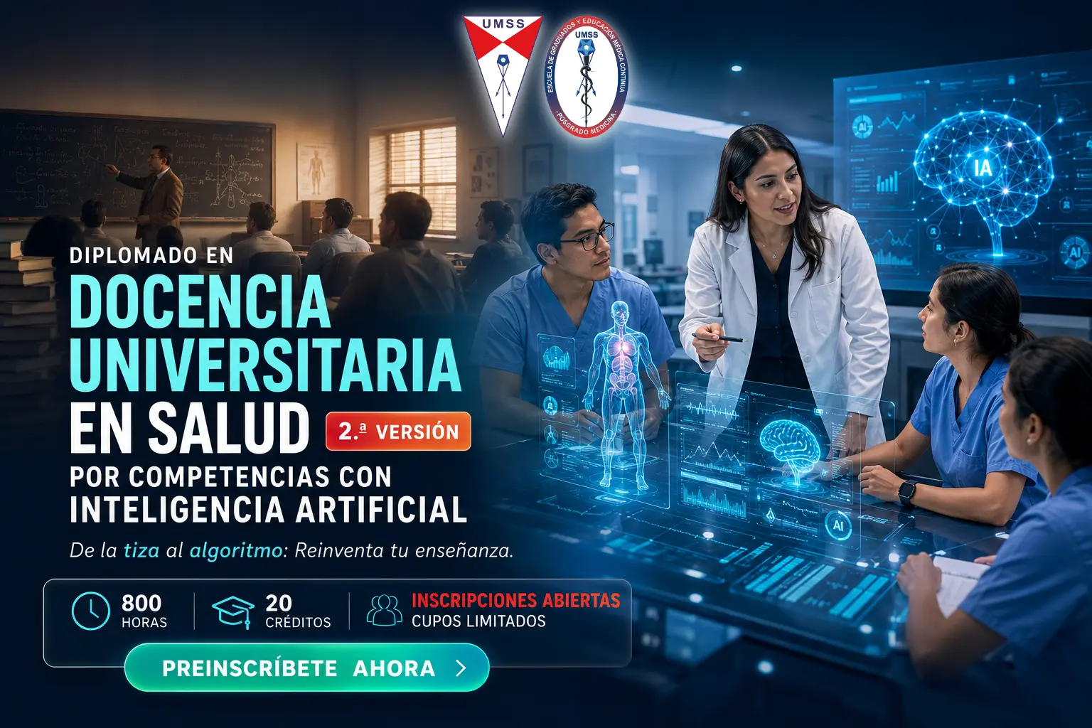 DIPLOMADO EN DOCENCIA UNIVERSITARIA EN SALUD POR COMPETENCIAS CON INTELIGENCIA ARTIFICIAL 2.ª VERSIÓN