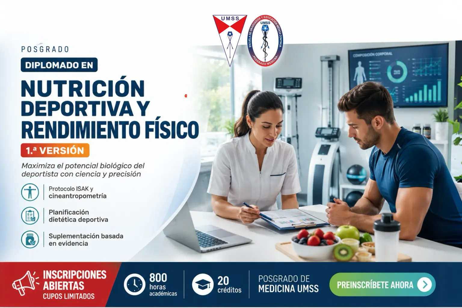 DIPLOMADO EN NUTRICIÓN DEPORTIVA Y RENDIMIENTO FÍSICO 1.ª VERSIÓN - Arte publicitario